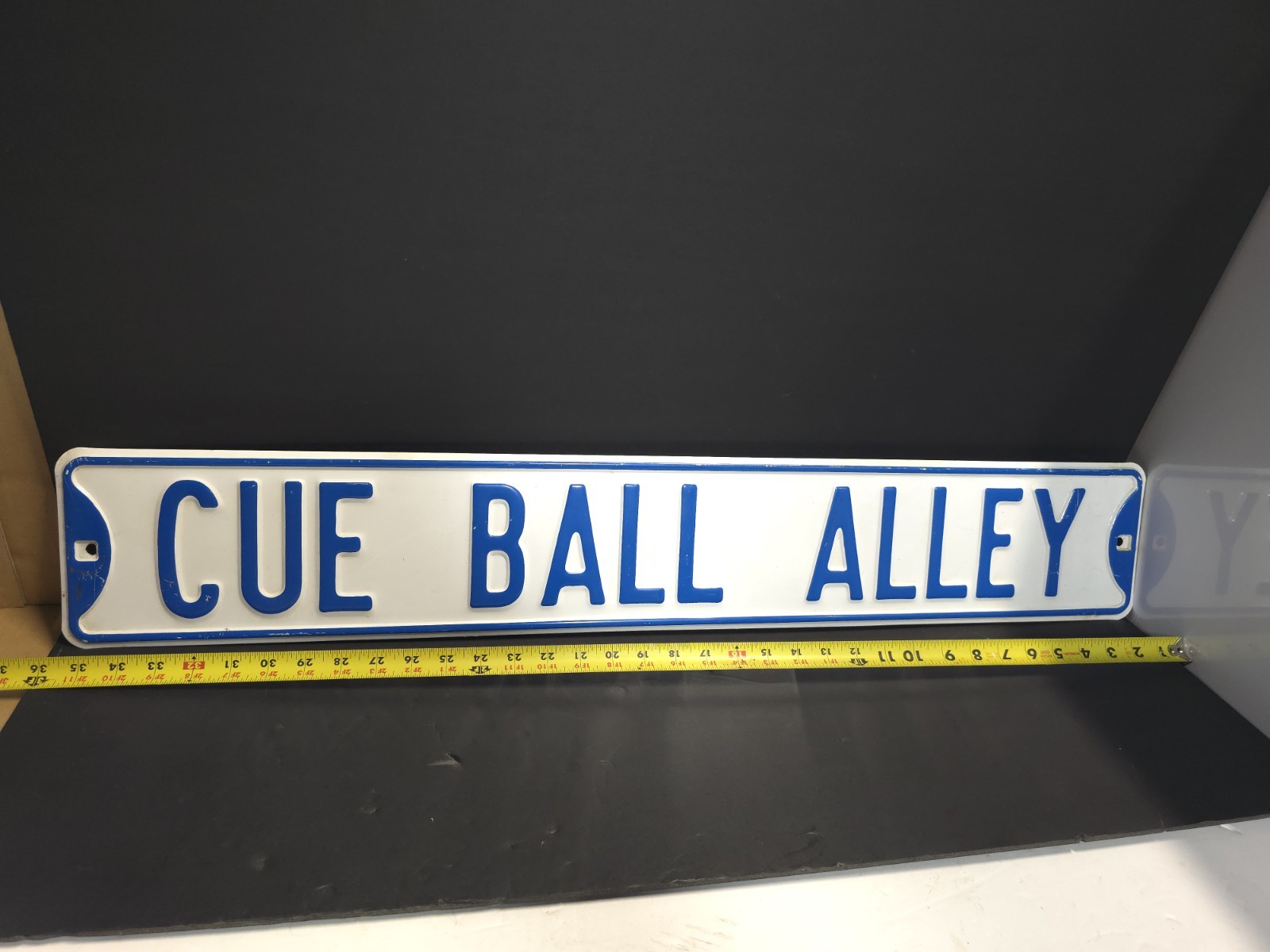 36" Pool room, Billards, Heavy metal Street Sign Cue Ball Alley Metal Signage