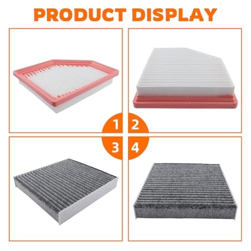 Engine Air Filter and Cabin Air Filter Replacement Compatible with Nissan