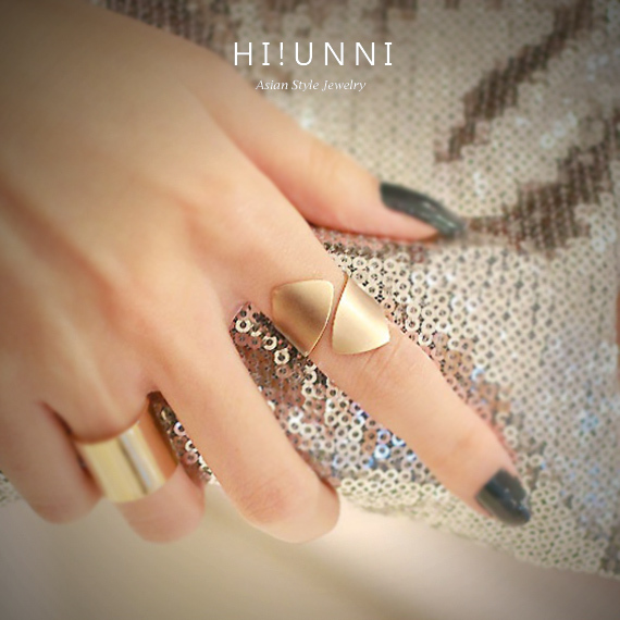 Korean style Adjustable Unique antique / trendy Twisted Finger Band Ring