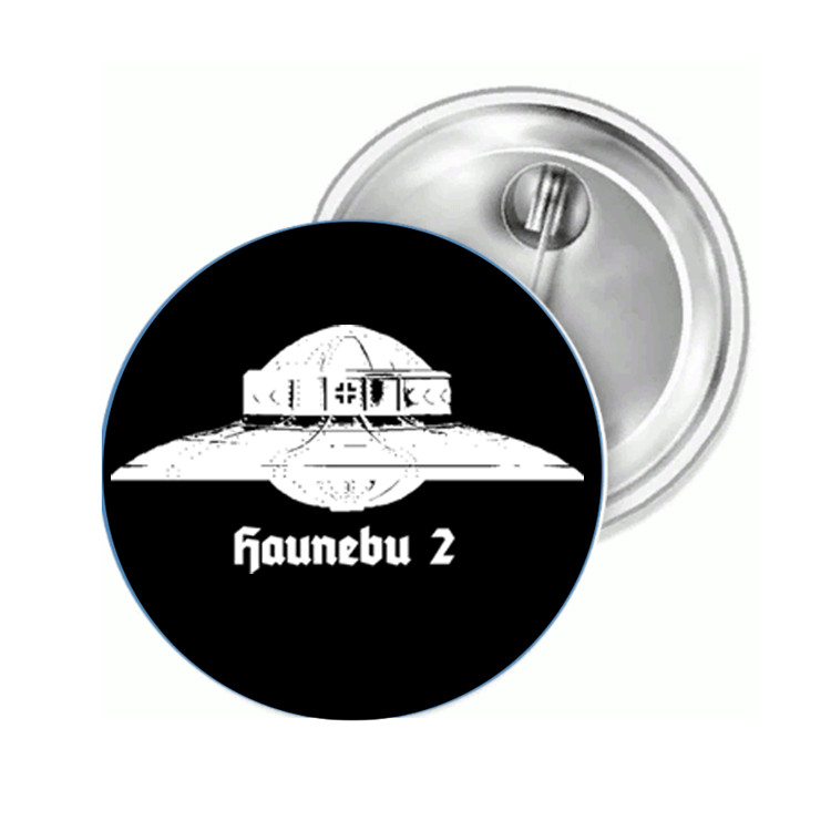 Haunebu II Vril Flying Disc UFO Button Badge Sticker Patch Car Magnet