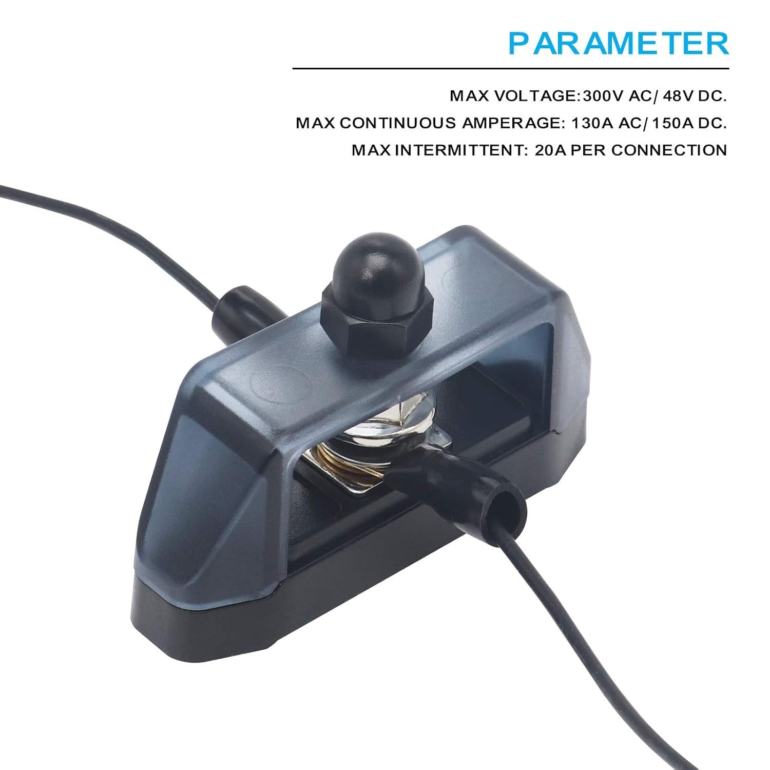 Panel Mount 150A Bus Bar - Reliable Power Distribution Block with Ring Terminals