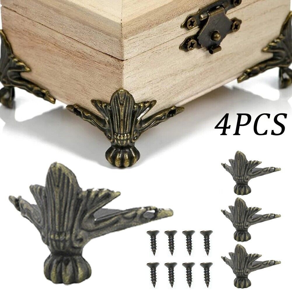 Bronze Corner Corner Protector 4pcs Corner Protector Four Sides Wine Box