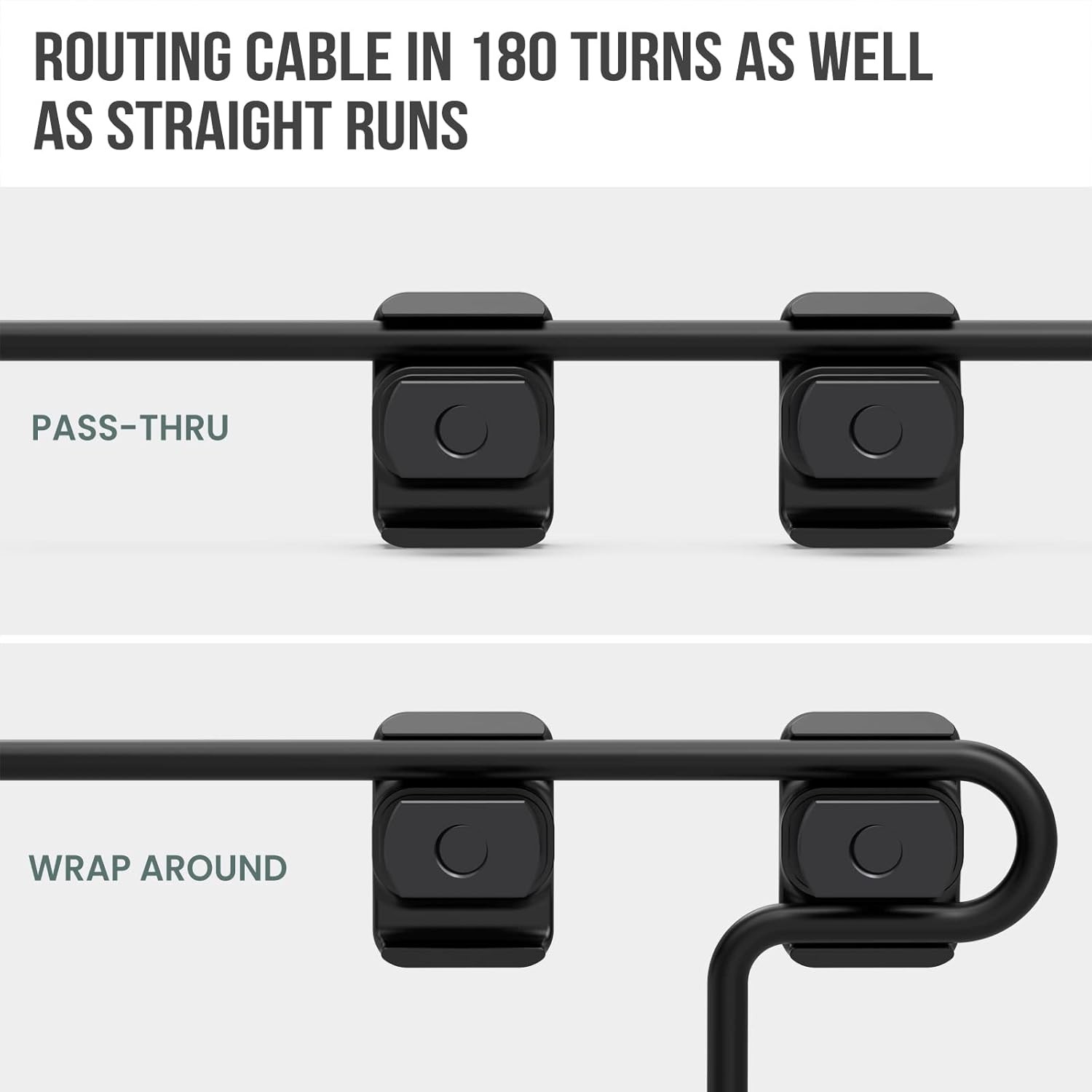 Pressure Switch Cable Guides for M-LOK System 8 Pack Black
