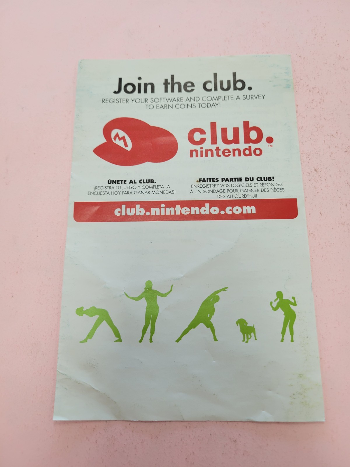 Nintendo Club Wii INSERT ONLY Authentic