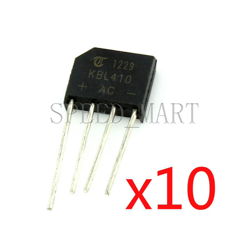 10 pcs KBL410 Bridge Rectifier Gleichrichter 1000V AC change DC 4A KBL-410