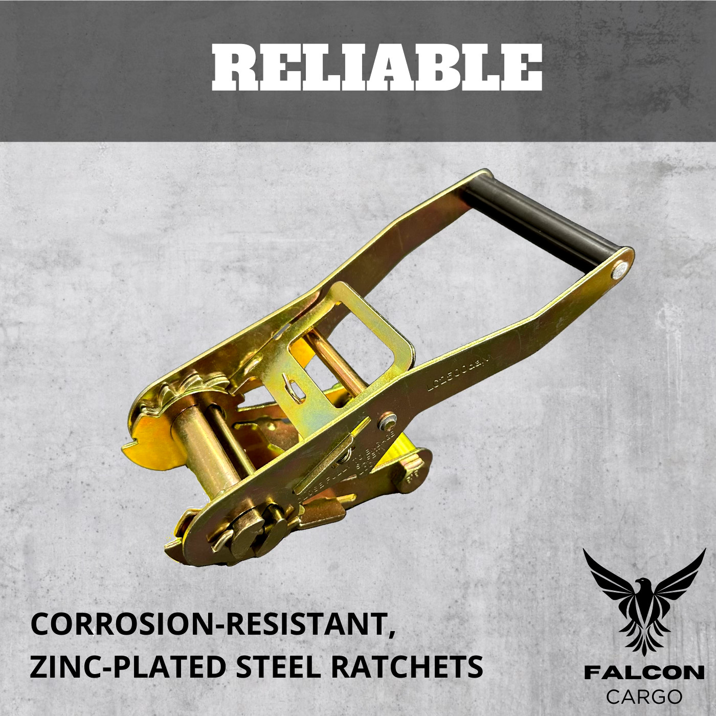 8Pack Falcon Cargo 2" x 27' Ratchet Straps - 3333LB WLL - Flat Hook, Tie-Down