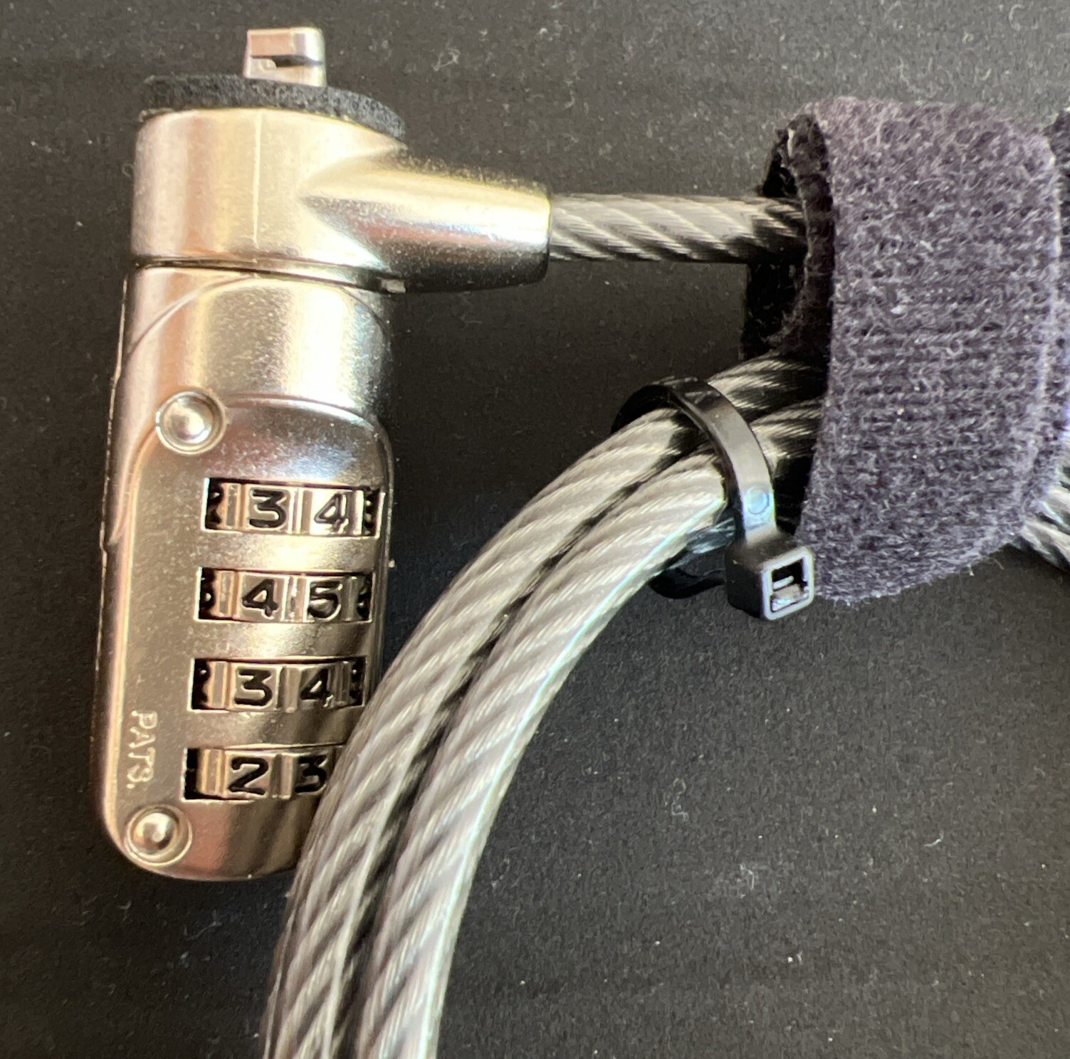 COMBINATION SERIALIZED LAPTOP LOCK MODEL #4119 BY BRENTHAVEN