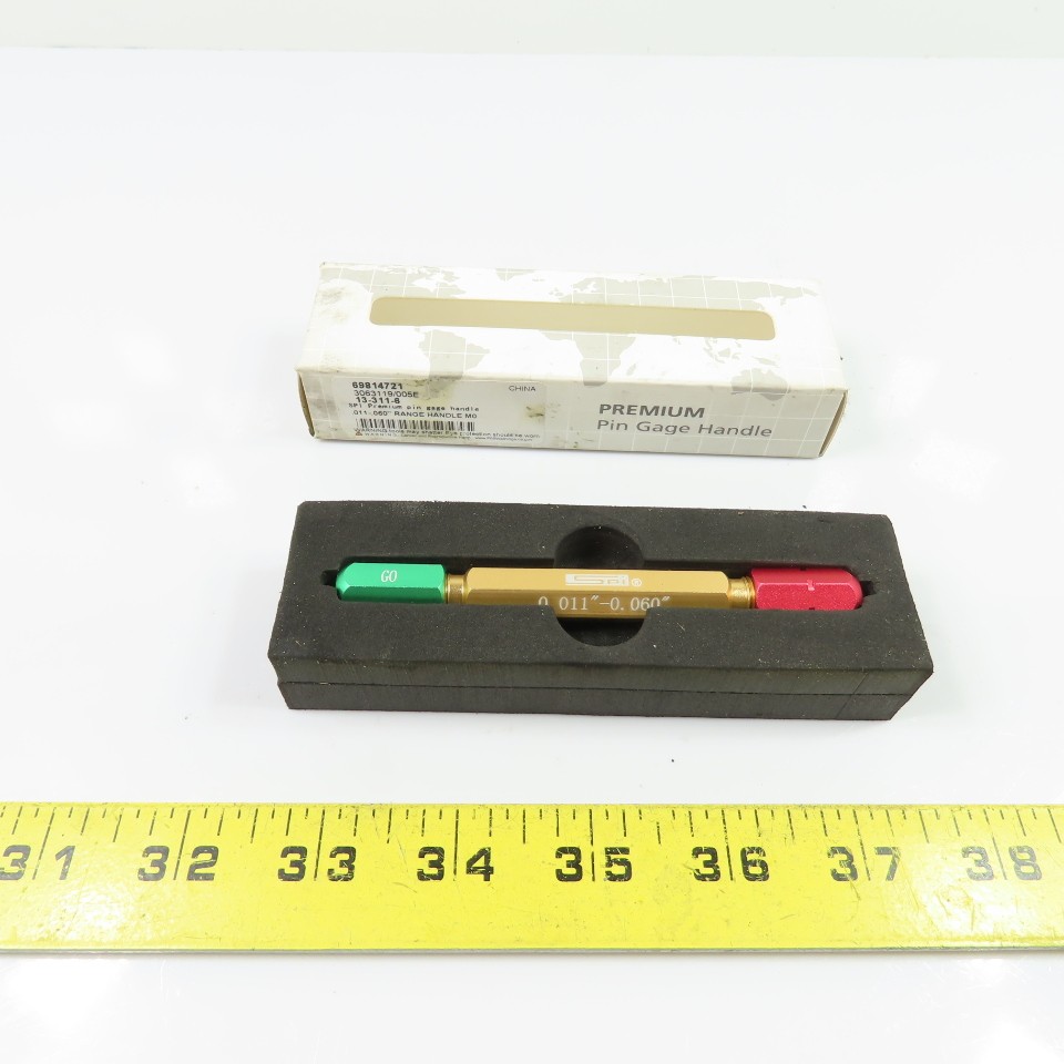 SPI 13-311-6 Aluminum Go No-Go Pin Gage Handle 0.011"-0.060" 0.20-1.50mm