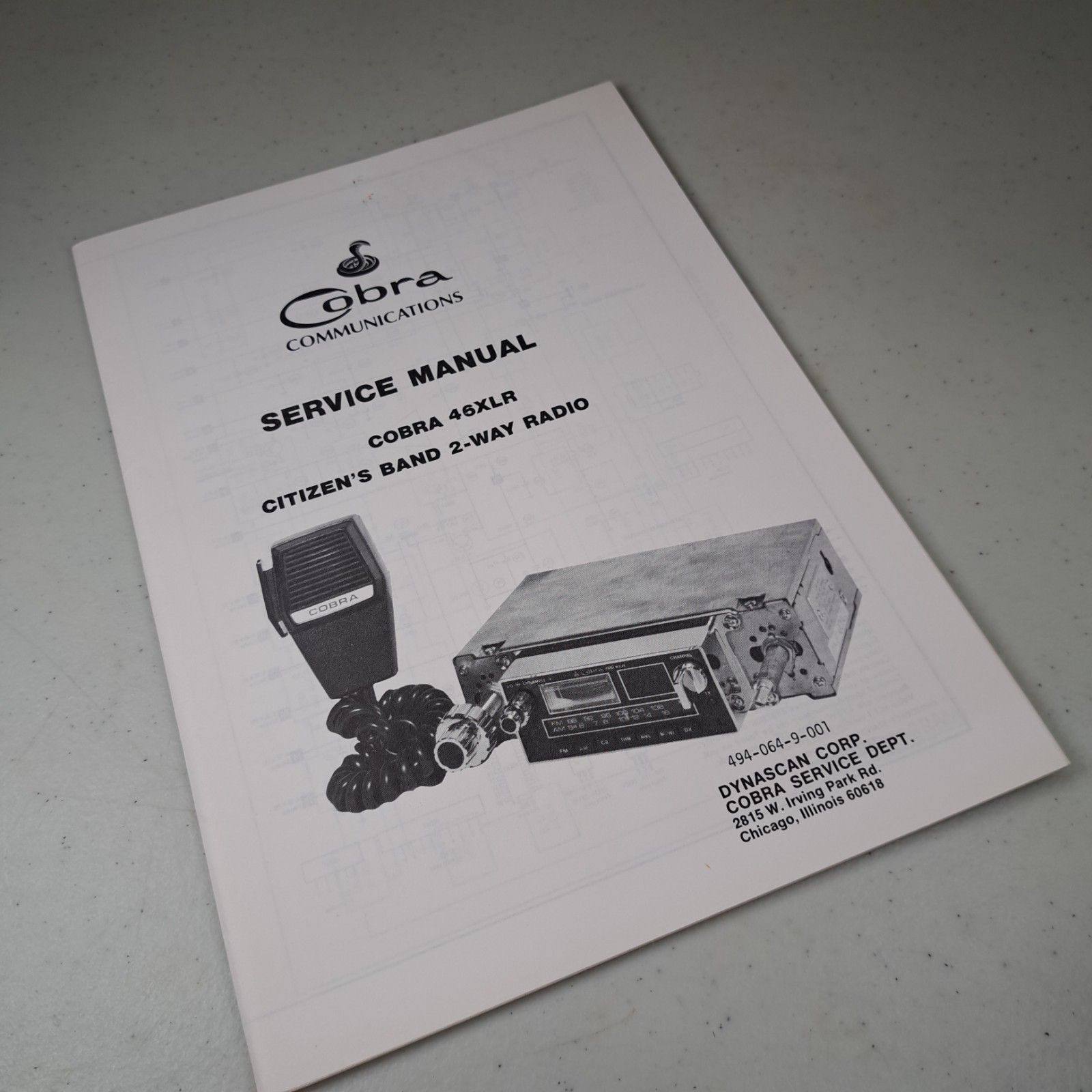Cobra Communications Service Manual Citizen's Band 2-Way Radio 46XLR