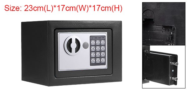 Small Safe Box Digital Electronic Security Safe Box for Home Black