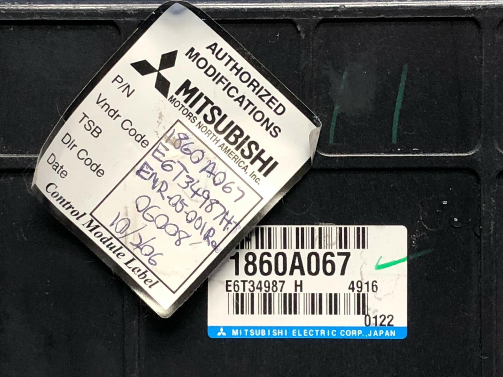 PROGRAMMED PLUG & PLAY MITSUBISHI LANCER 2.0 CONTROL MODULE ECM 1860A067 067