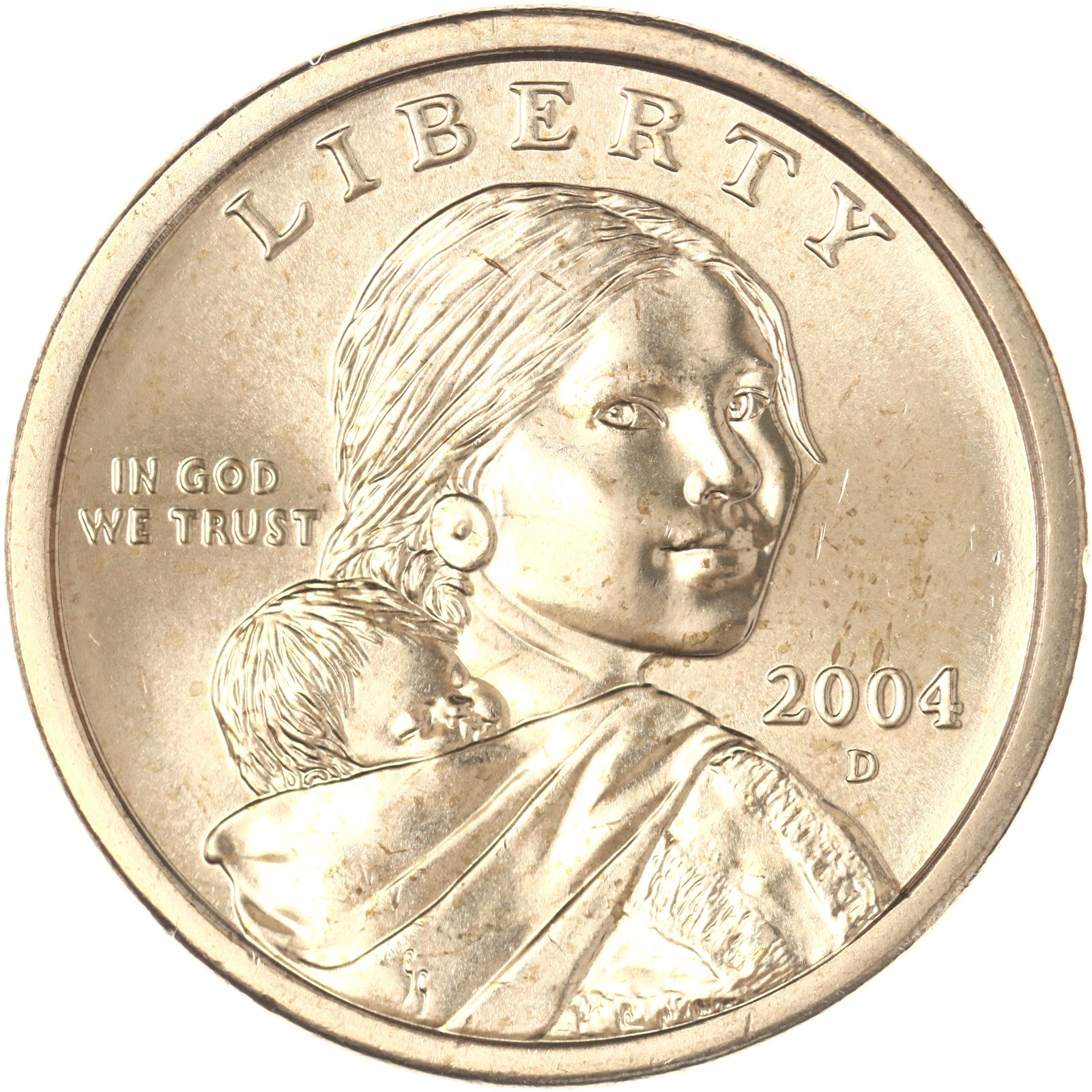2004 D Native American Sacagawea BU Dollar US Mint Coin See Pics J999