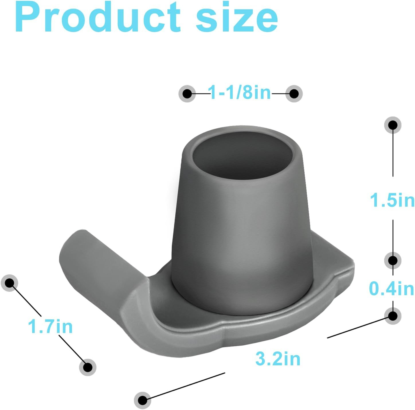 Walker Ski Glider Feet Slider with Curved Tips, 4 Pcs