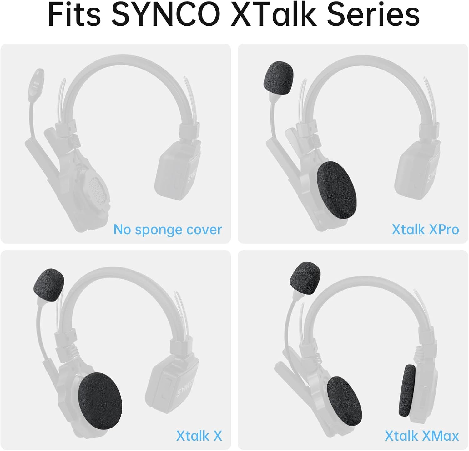 Mic Windshield & One-Ear Foam Cushion Combo Pack For SYNCO XTALK Headsets