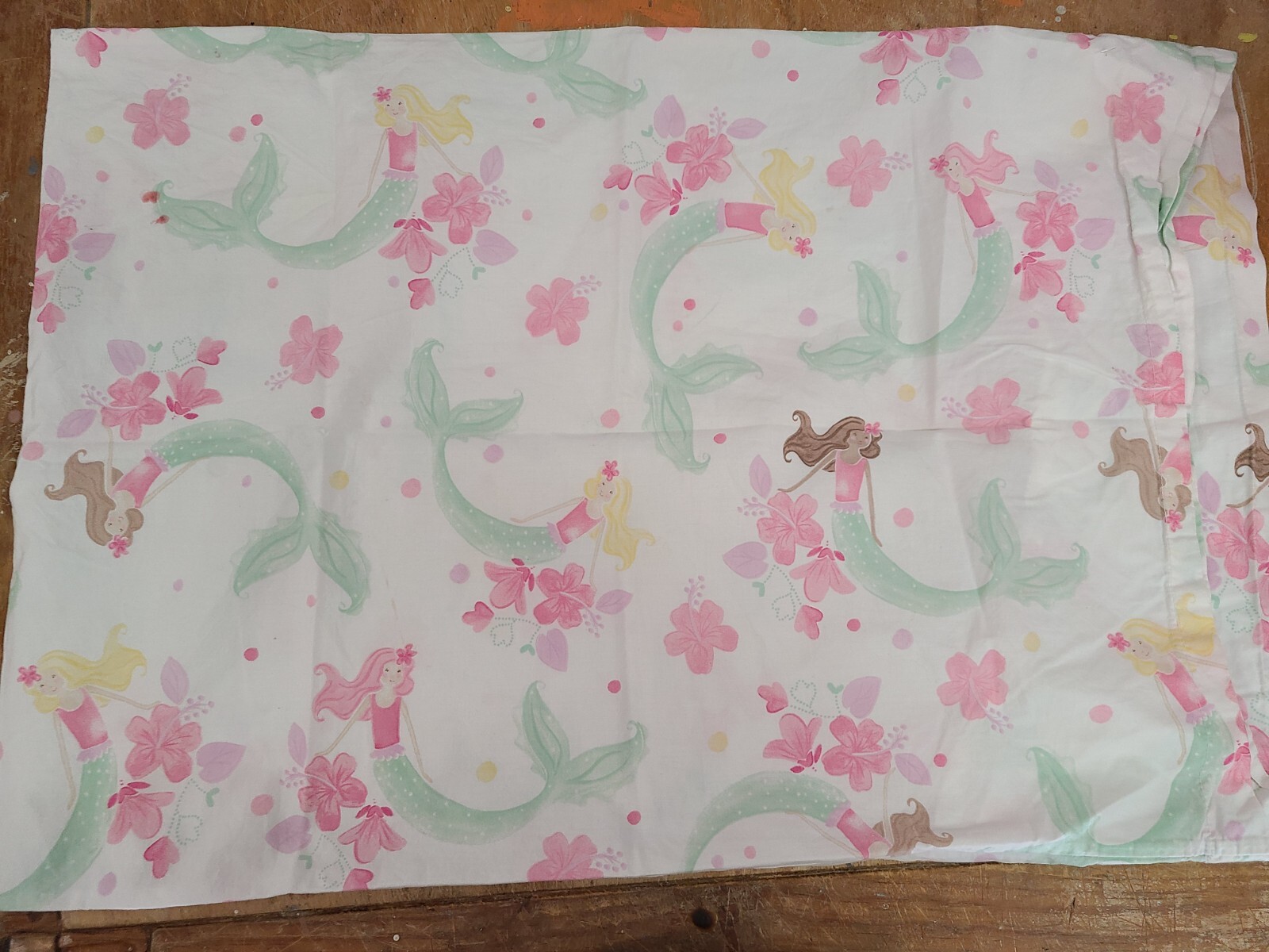 Pottery Barn Kids "Mermaids & Flowers" Pillowcase