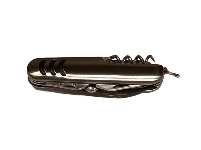 2-Pk Stainless Multi Tools 7-in-1 Pocket Knife Can Opener Corkscrew Scissors