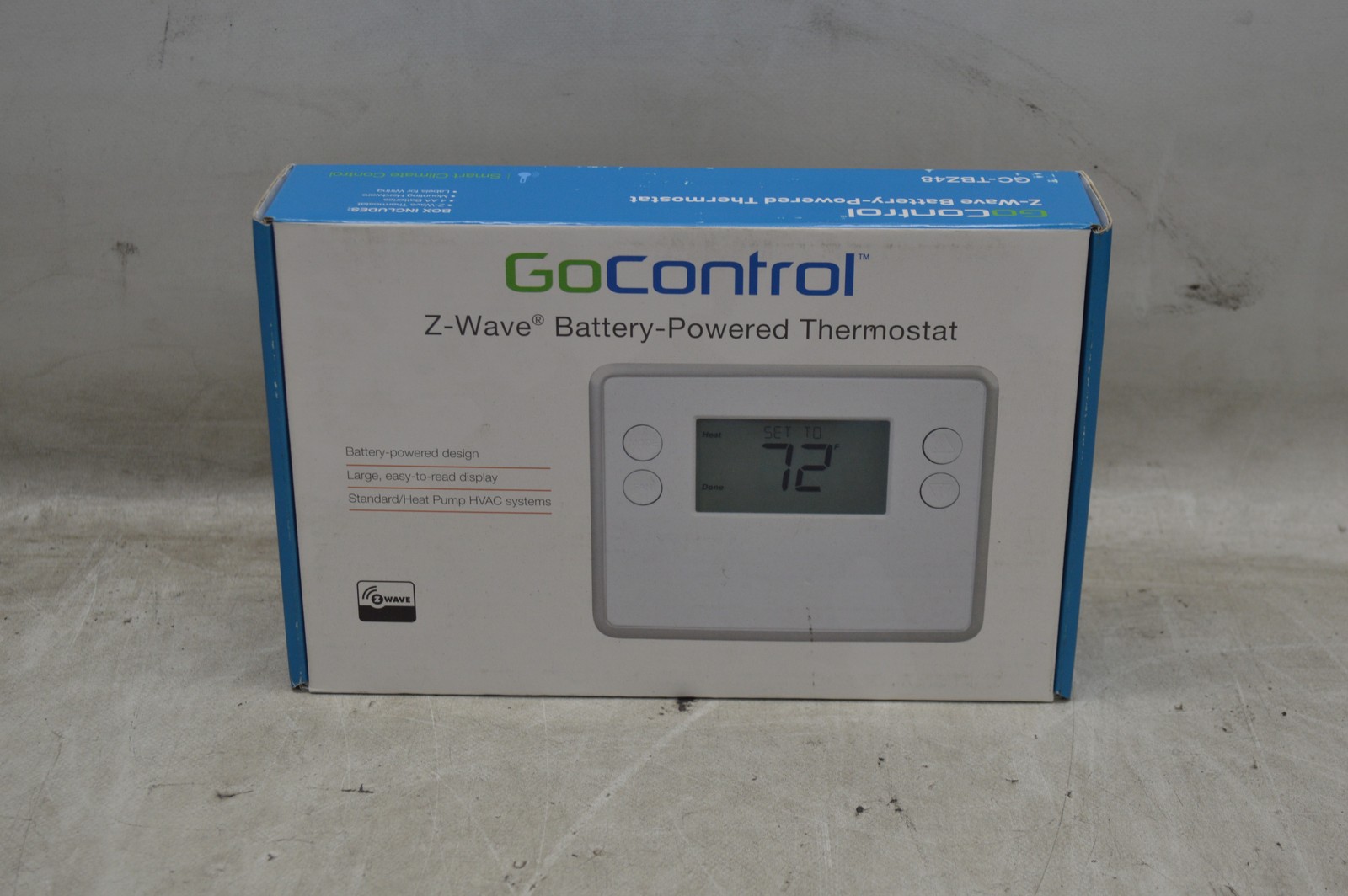 GoControl GC-TBZ48 Z-Wave Battery-Powered Smart Thermostat *New Unused*