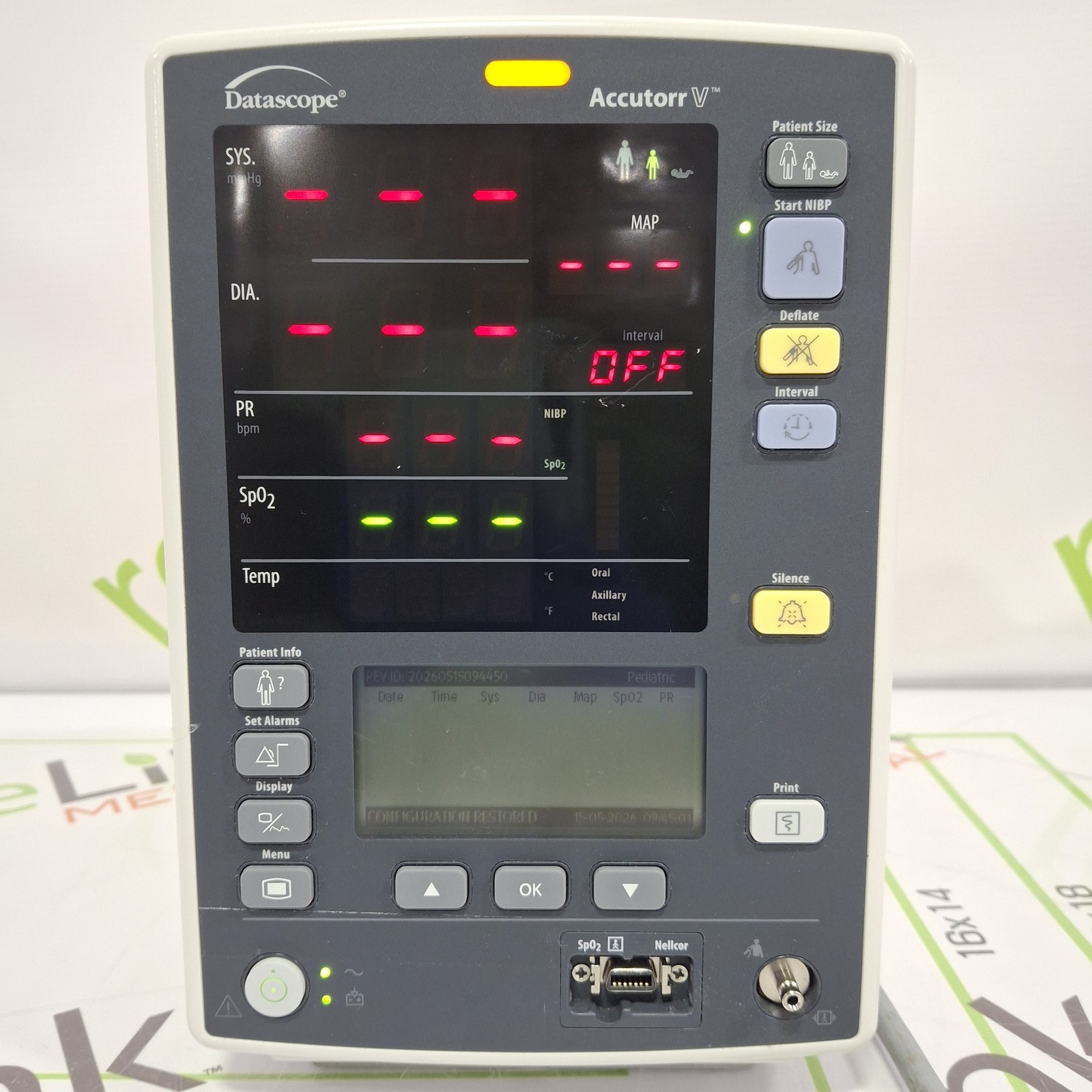 Mindray Datascope Accutorr V Vital Signs Monitor