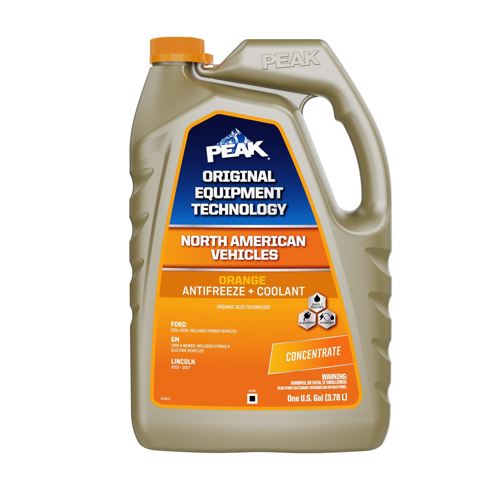 PEAK OET Extended Life Orange Concentrate Antifreeze/Coolant for North Americ...