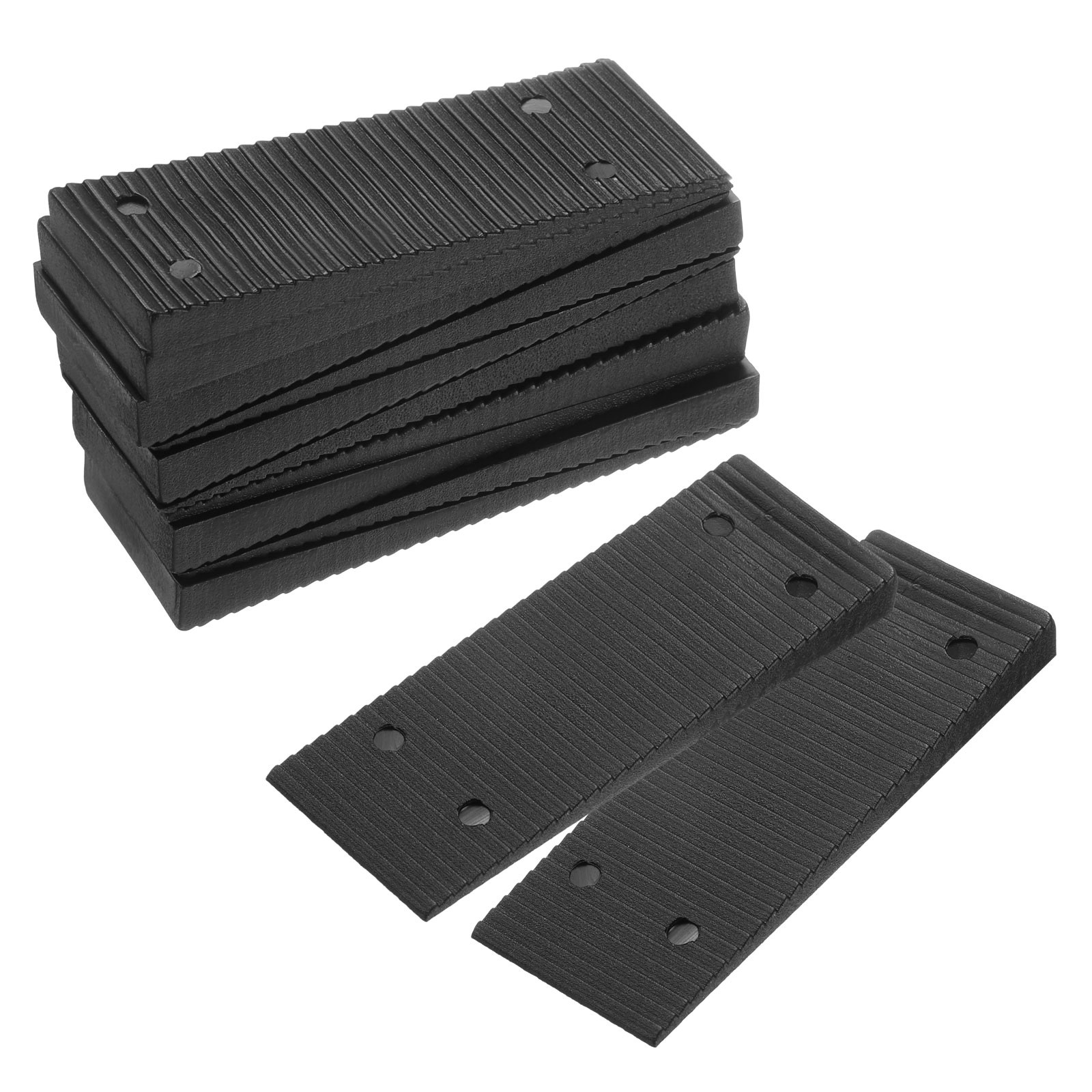 Furniture Levelers, 12 Pcs Furniture Wedges, Black Plastic (80 x 30 x 8mm)