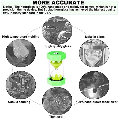 60 Minute Hourglass Sand Timer Sandglass Timer for Games Classroom