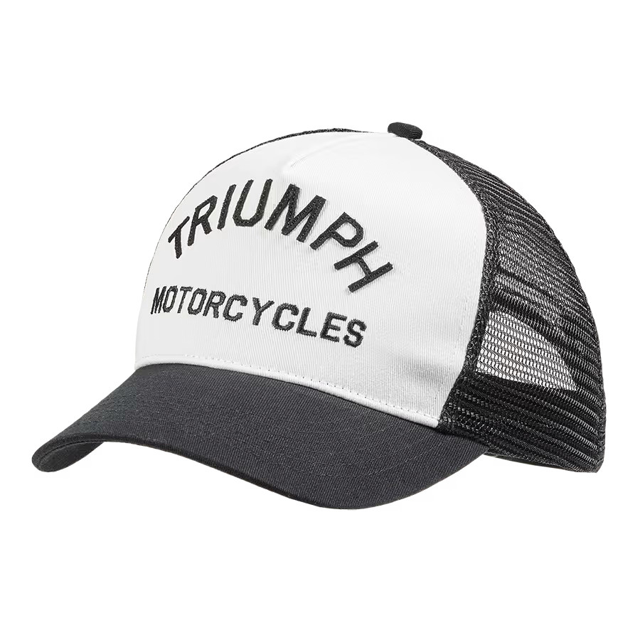 Triumph Motorcycles Coast Bone White Black Cap /  Hat MCAS22300