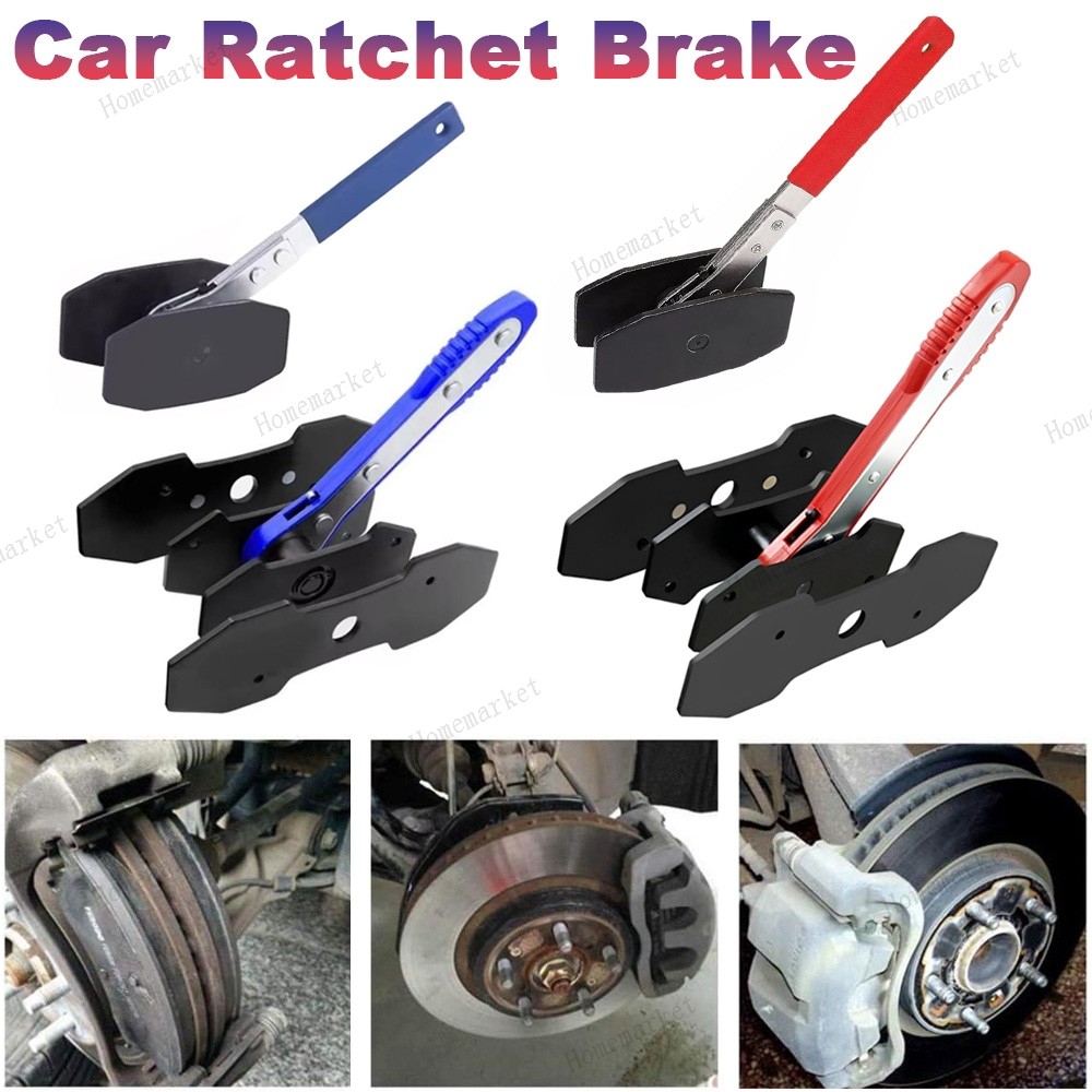 Car Ratchet Brake Piston Caliper Spreader Brake Caliper Press Tool Blue & Red