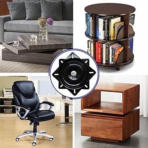 3-Pack Heavy Duty Swivel Plates, 6" Chair Base, 400lbs Capacity, Bar Stool Parts