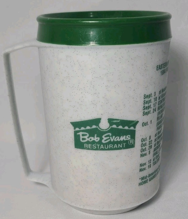 Vintage Eastern Michigan University Eagles 1994 Football Schedule Mug Bob Evans
