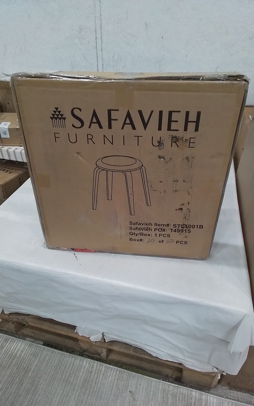 Safavieh JO UPHOLSTERED STACKABLE STOOL, Reduced Price 2172780726 STL1001B
