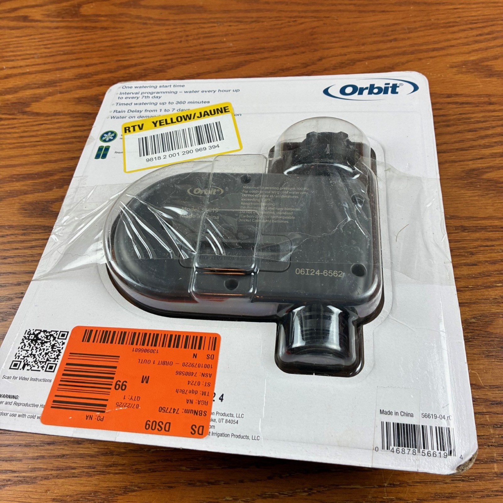 Orbit 56619 1-Outlet Electronic Watering Timer