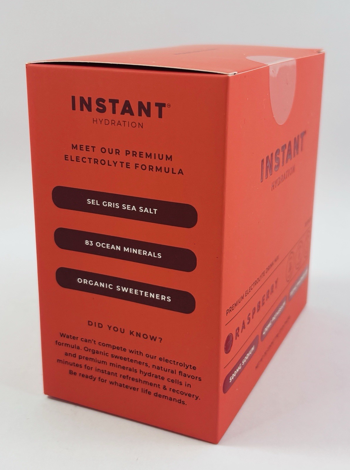 Instant Hydration Premium Electrolyte Drink Mix - Raspberry - 30 Packets