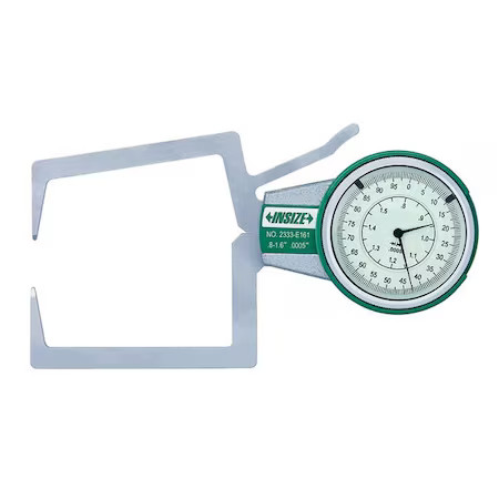 Insize 2333-E081 Dial Caliper, 0-0.8" Range, 3" Jaw D, White