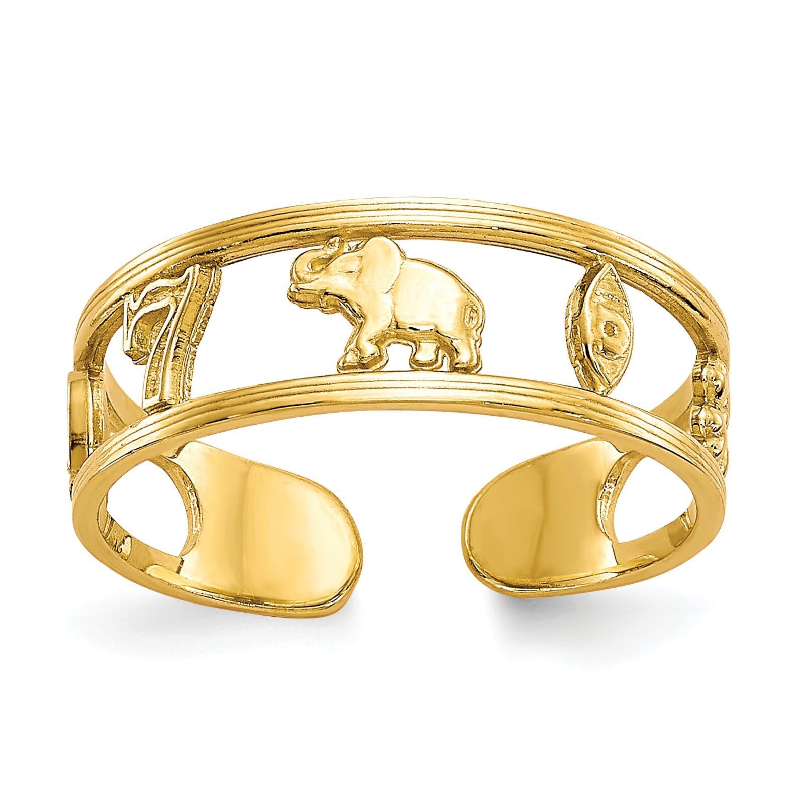 10K Gold Luck Toe Ring Jewelry
