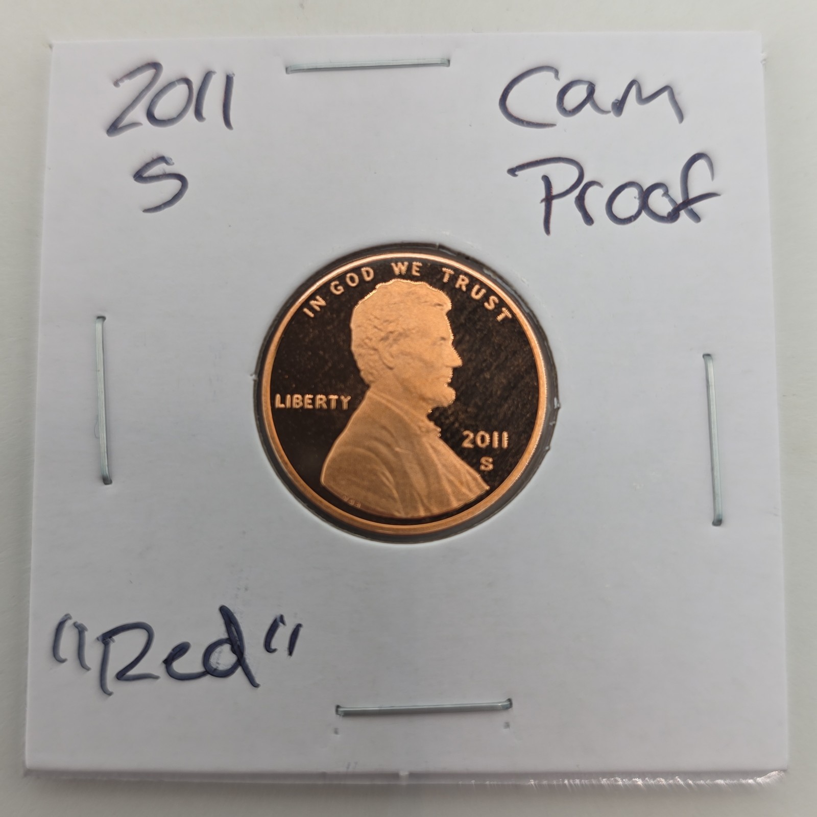 2011-S Lincoln Head Memorial Cent Penny Cameo PROOF (BU) (Red)