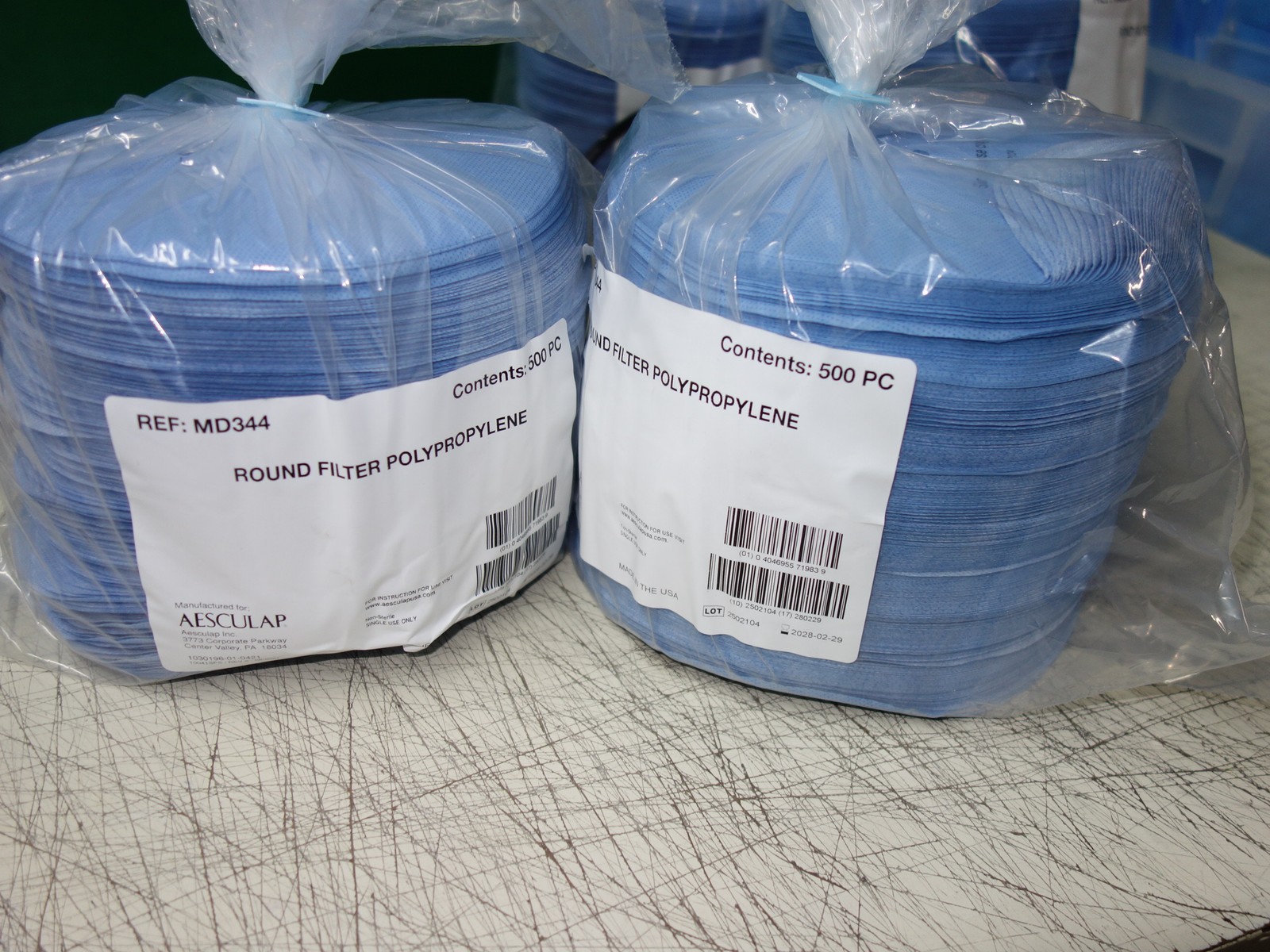 1000 pcs * Aesculap MD344 Round Polypropylene Filter NEW EXP 2028