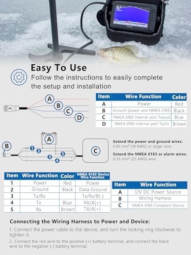 4-Pin Power/Data Cable for echoMAP, GPSMAP, Panoptix - Threaded, Upgraded Versio