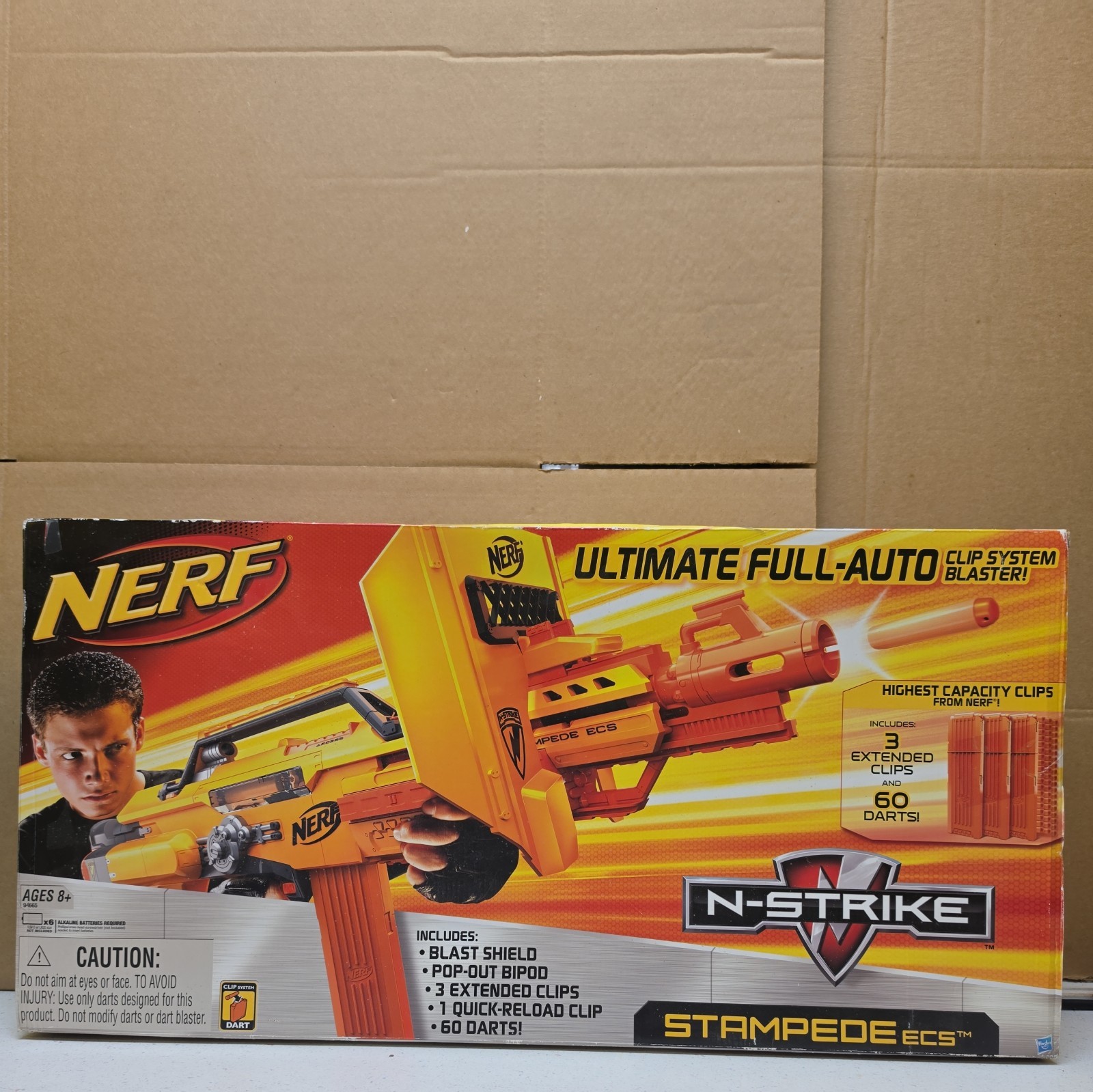 Nerf N-Strike Stampede ECS Ultimate Full-Auto Clip System Blaster -New