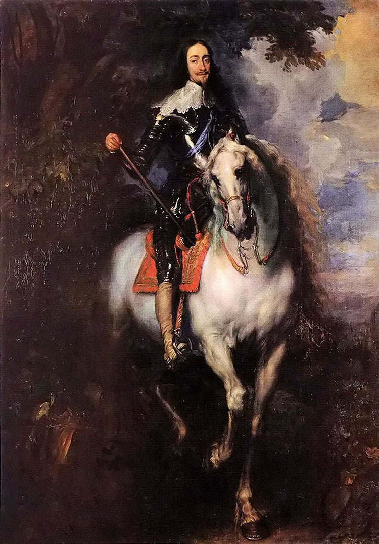 Oil painting Anthony van dyck equestrian portrait of charles i, king of england