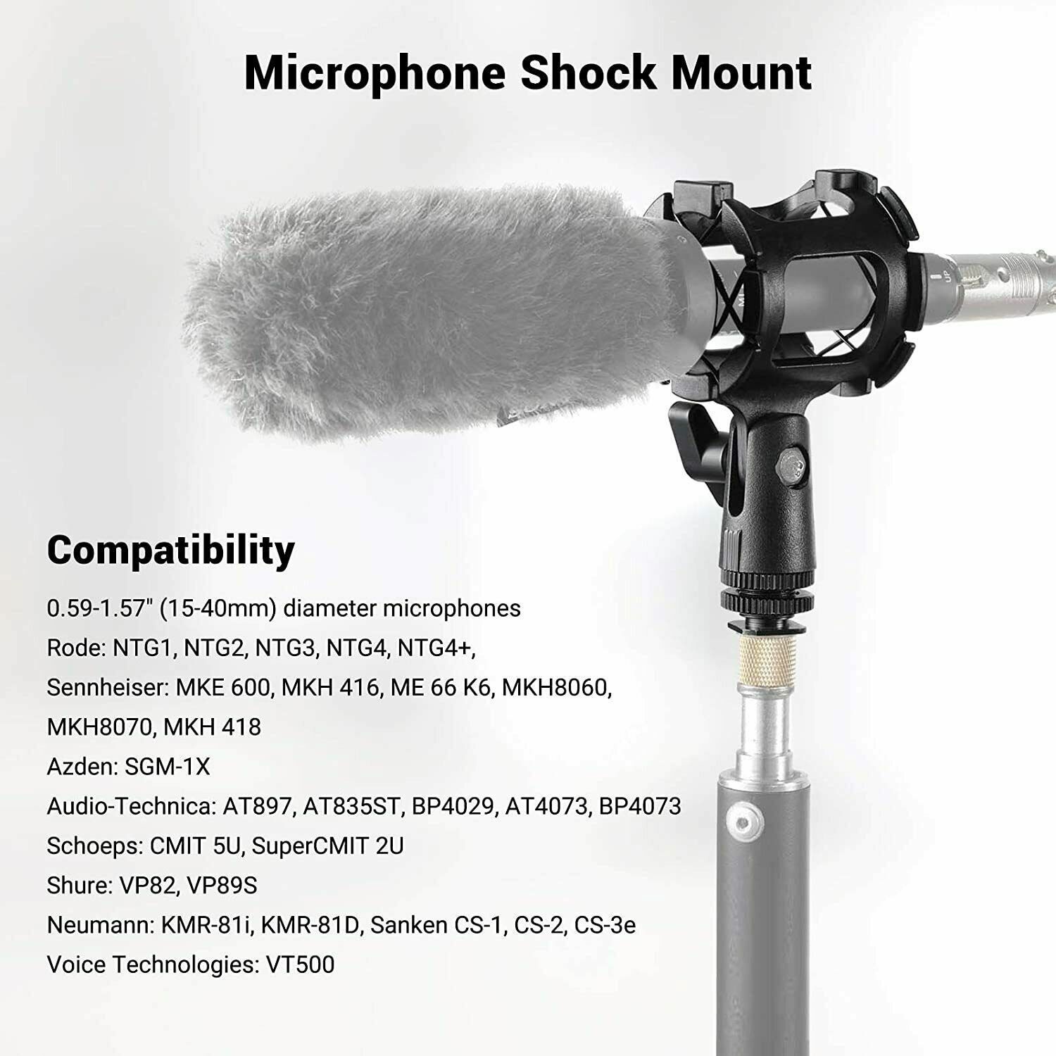 SmallRig Microphone Shock Mount w/Cold Shoe for Camera Shoe Adapter-1859