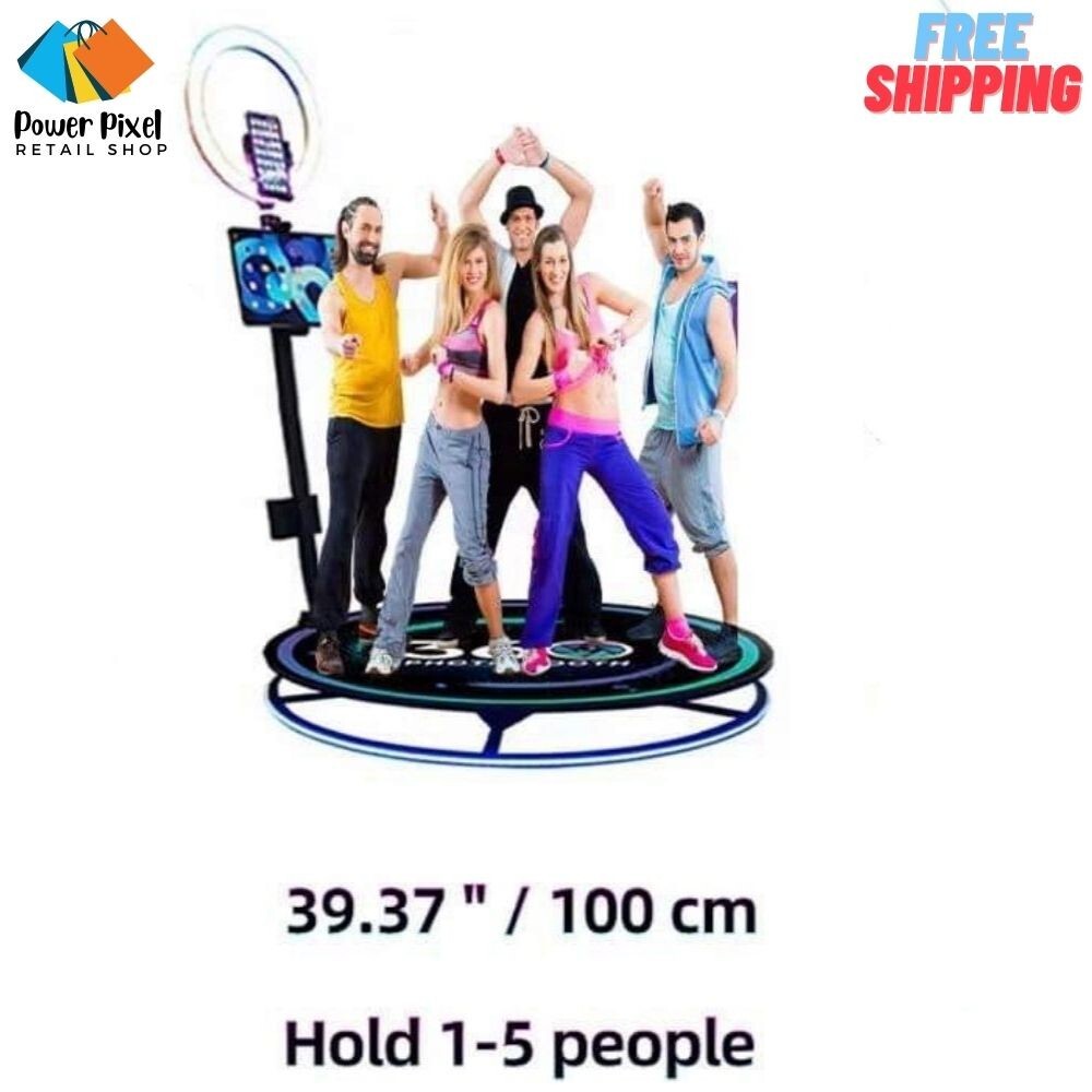 360 photo, video booth automatic, 68cm-80cm-100cm adjustable Rotating booth