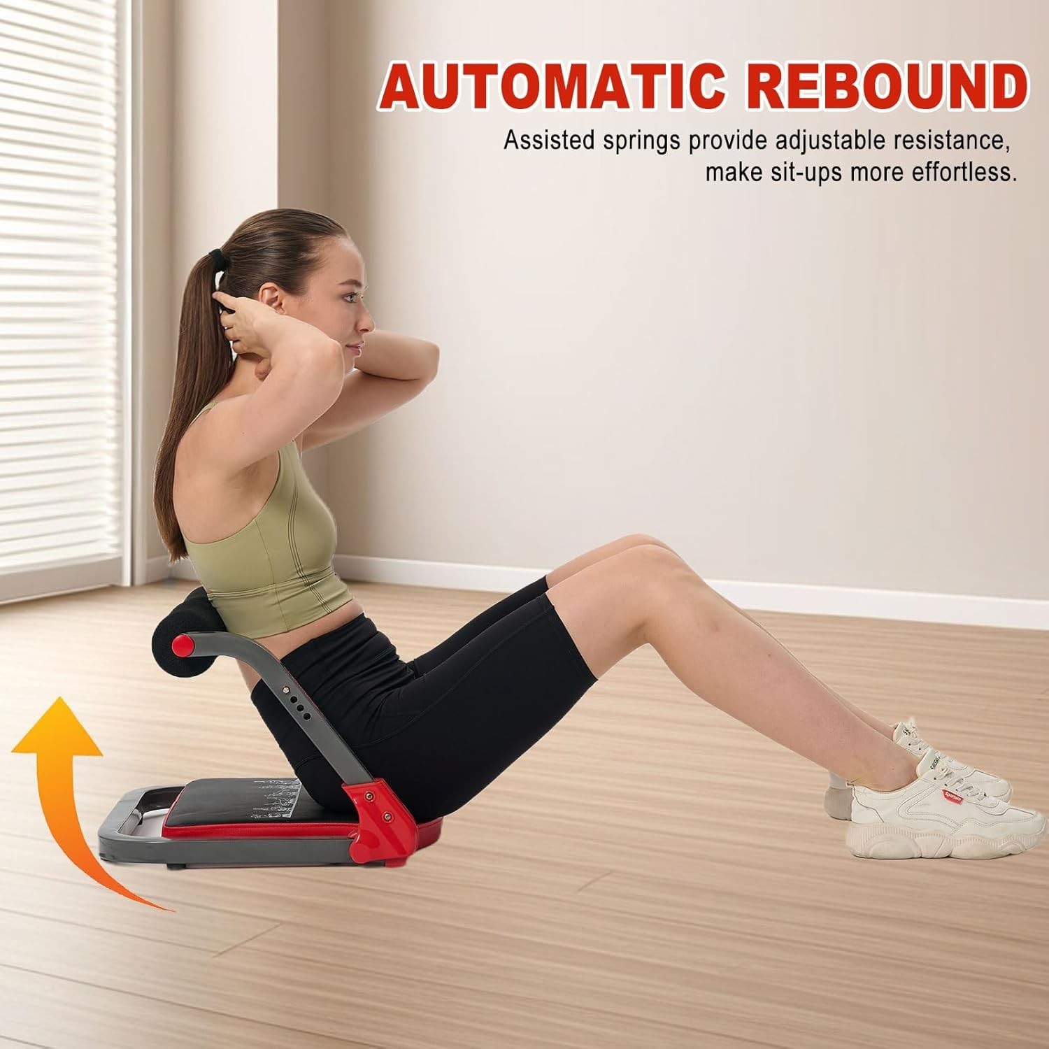 Ab Machine Sit Up Exercise Equipment Ab Workout Equipment W/ 3 Adjustable