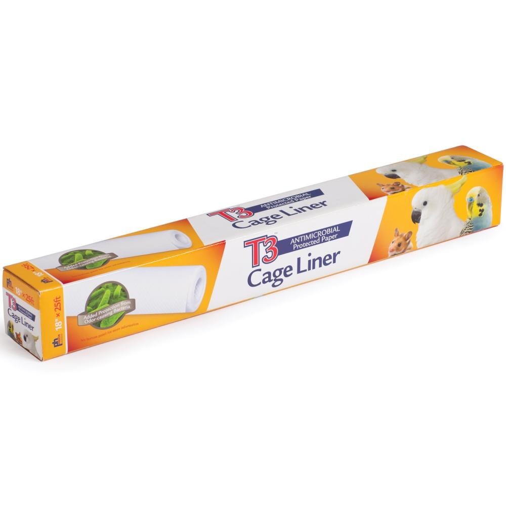 Prevue Hendryx Pet Products T3 Cage Liner 18" x 25' Antimicrobial USA 18035