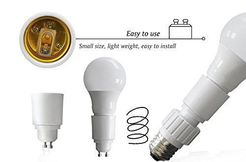 6pcs GU10 Bayonet Screw to E27/E26 Standard Socket Edison Base Adapter Converter