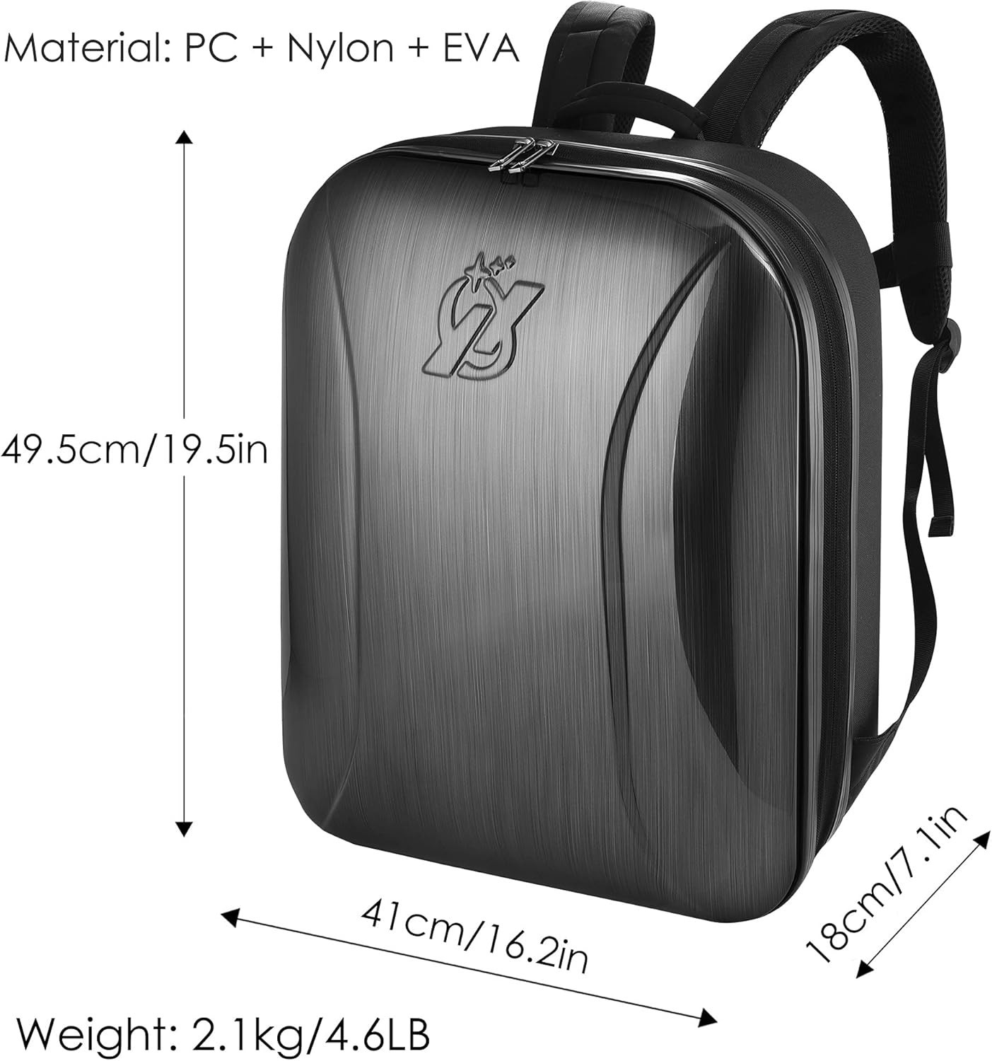 Professional Hard Case for DJI FPV Combo Drone, Waterproof Shockproof Backpac...