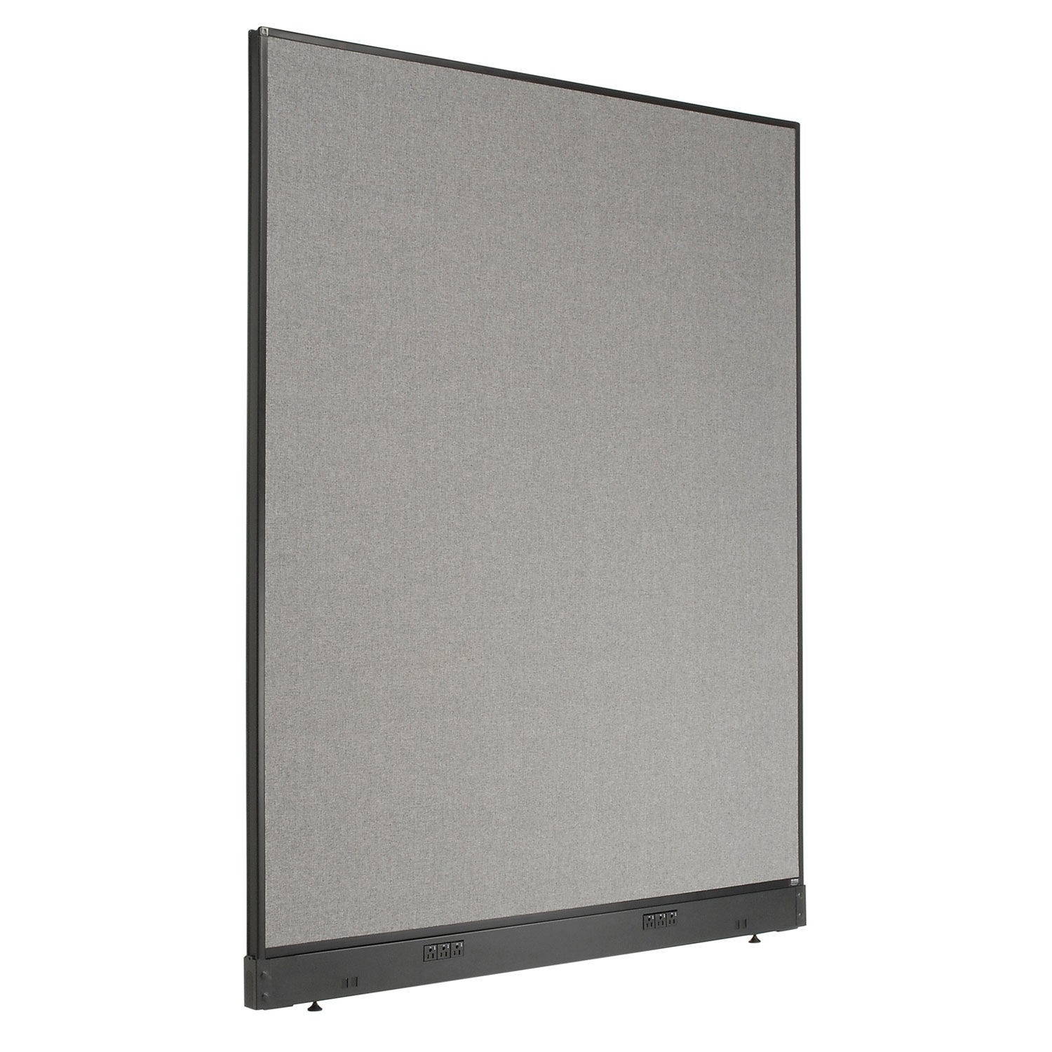 60-1/4"W x 76"H Electric Office Partition Panel Gray