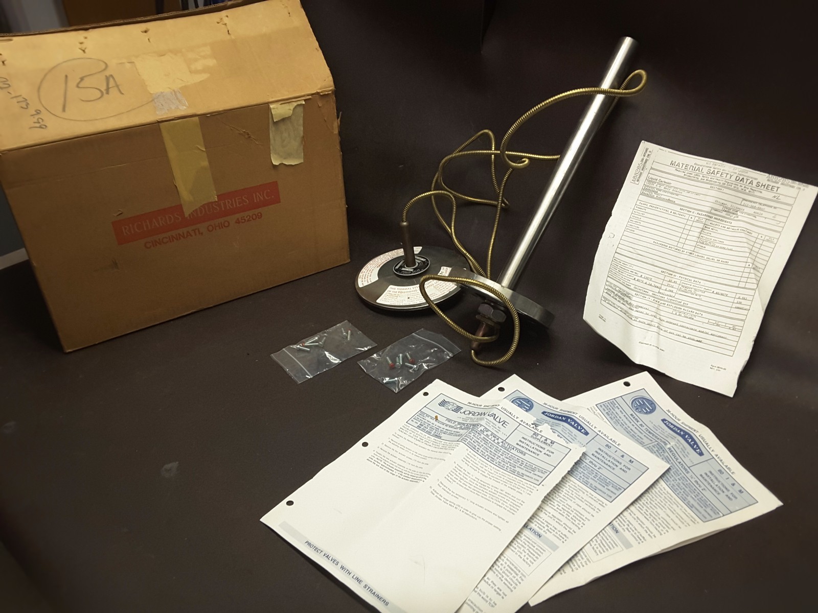 JORDAN VALVE TEMPERATURE PROBE THERMOWELL SWA 1/4-2 BUTANE ACTUA 35-90f NEW $199