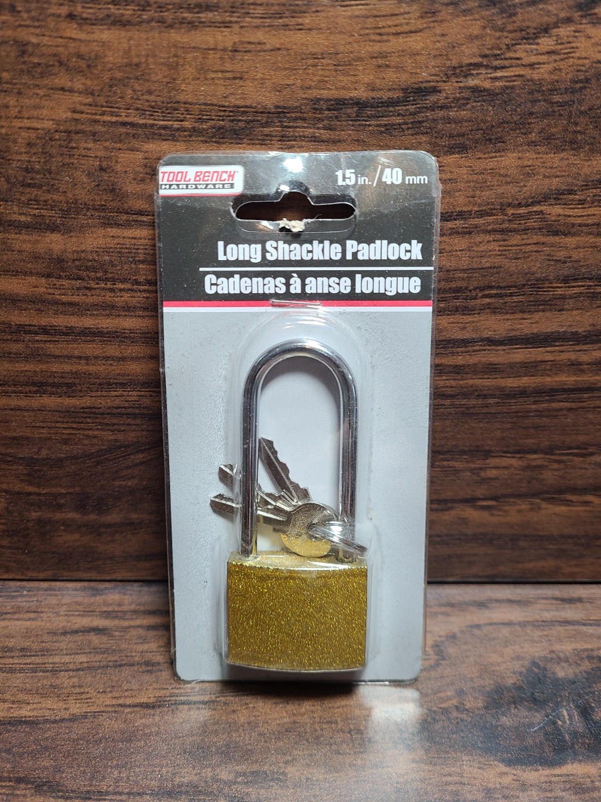 Tool Bench Hardware 1.5" 40mm Long Shackle Padlock Brass Tone Lock Keys New