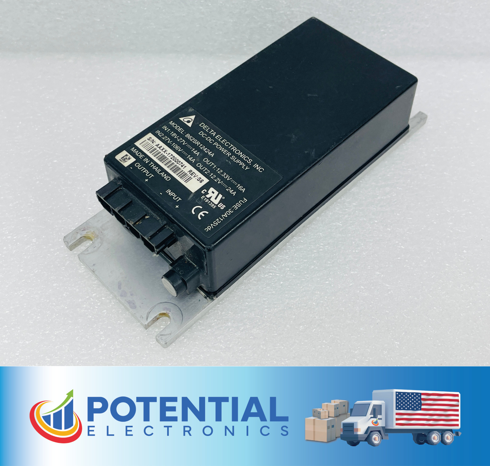 USED - Delta Electronics B62SR12424A DC-DC Power Supply With Free Shipping