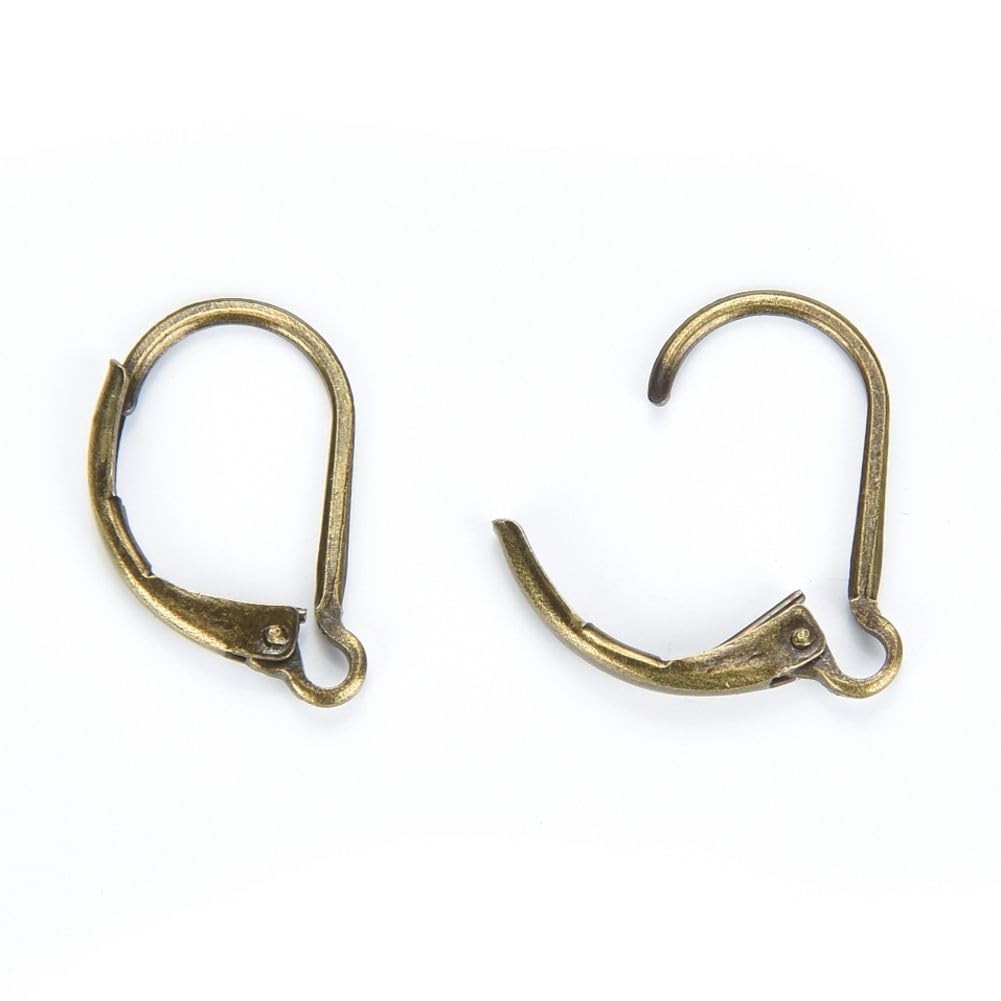Adabele 200pcs Hypoallergenic Dangle Interchangeable Earring Antique Bronze